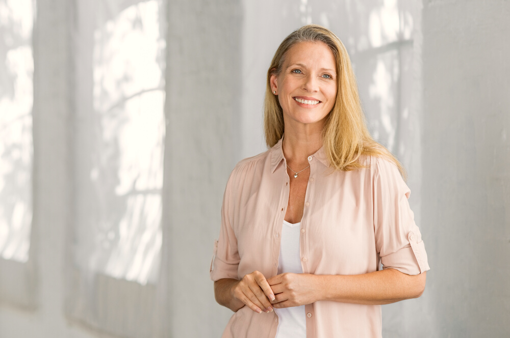 Smiling Mature Woman Standing